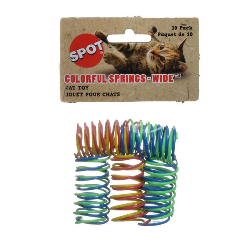 10 count Spot Colorful Springs Cat Toy Wide