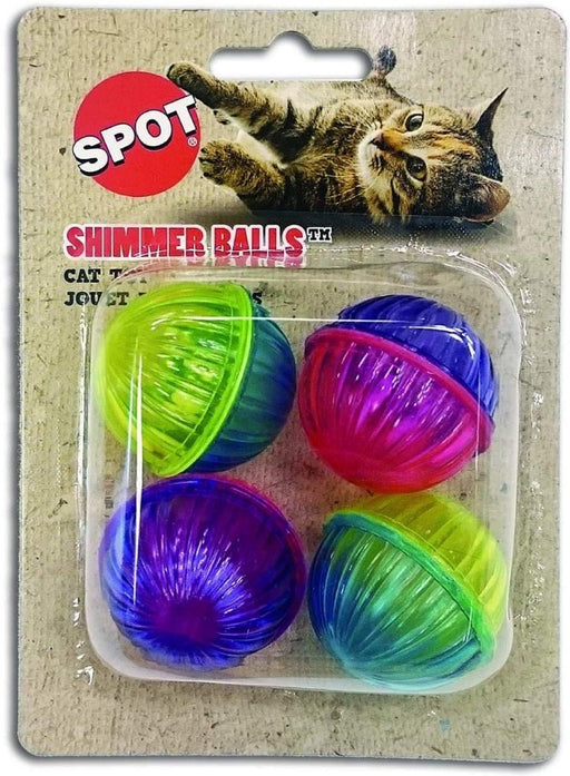 48 count (12 x 4 ct) Spot Shimmer Balls Cat Toy
