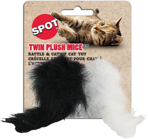 2 count Spot Twin Plush Mice Cat Toy