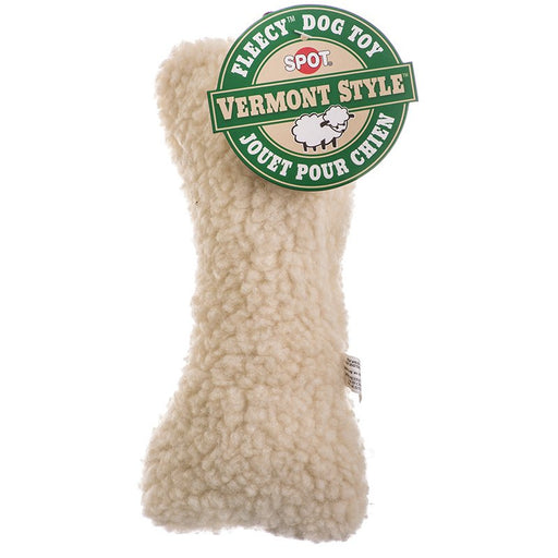 9"L - 1 count Spot Vermont Style Fleecy Dog Toy Bone