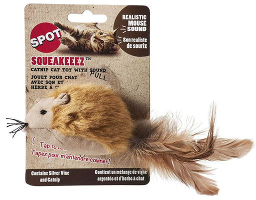 1 count Spot Squeakeeez Mouse Cat Toy Assorted Colors