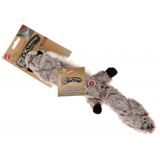 Mini - 1 count Skinneeez Extreme Quilted Raccoon Dog Toy
