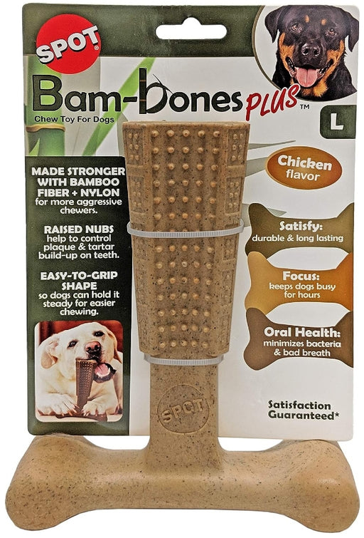 1 count Spot Bambone Plus Chicken Dog Chew Toy Large