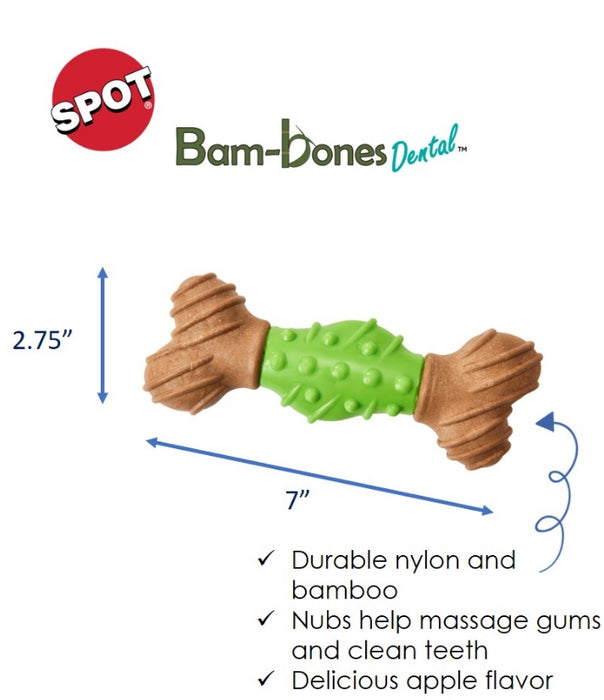 3 count Spot Bambone Peanut Butter Dental Bone Large