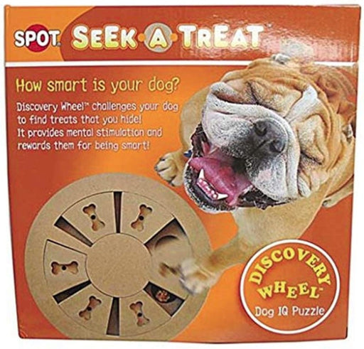 1 count Spot Seek-A-Treat Discovery Wheel Interactive Dog Treat and Toy Puzzle