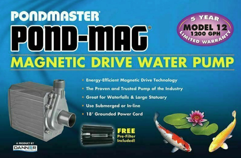 1200 GPH Pondmaster Pond Mag Magnetic Drive Water Pump