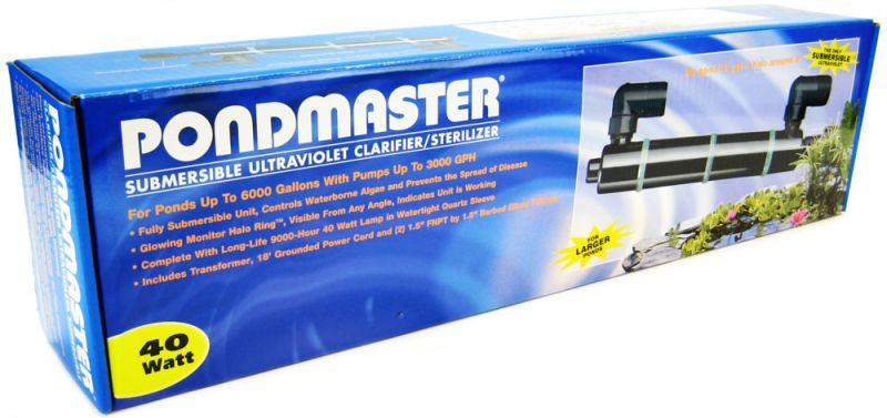 40 watt Pondmaster Submersible Ultraviolet Clarifier Algae Sterilizer