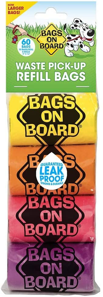 60 count Bags on Board Colored Waste Pick Up Bags