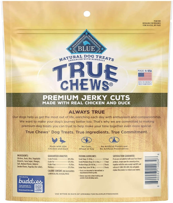 36 oz (3 x 12 oz) True Chews Premium Jerky Cuts with Real Chicken and Duck
