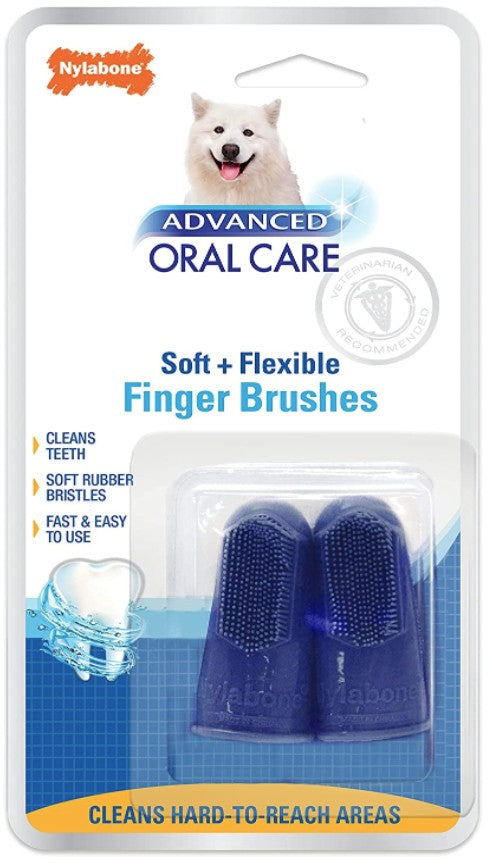 2 count Nylabone Advanced Oral Care Finger Brush