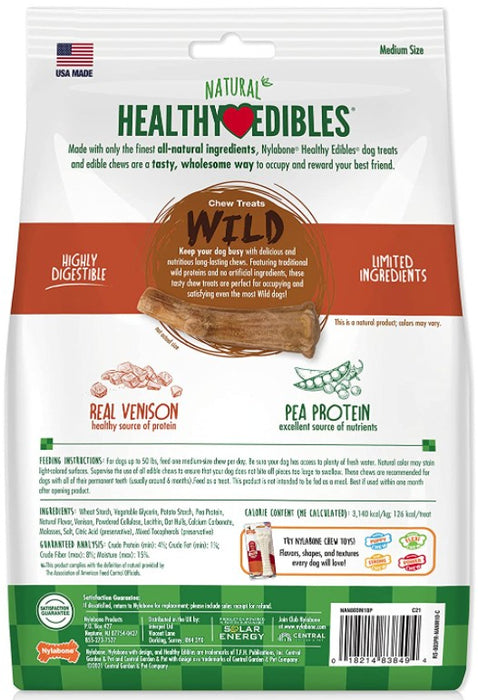 10 count Nylabone Healthy Edibles Wild Antler Chews with Real Venison