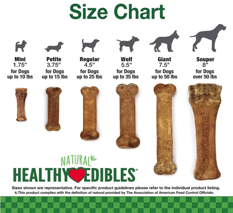 2 count Nylabone Healthy Edibles All-Natural Long Lasting Bacon Chew Treat Souper