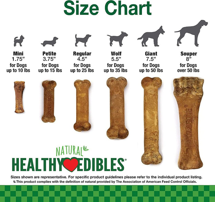 48 count (6 x 8 ct) Nylabone Natural Healthy Edibles Puppy Turkey and Sweet Potato Puppy Chew Treats Regular