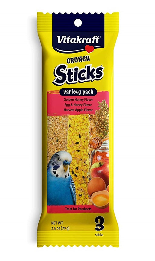 3 count Vitakraft Crunch Sticks Variety Pack Parakeet Treats