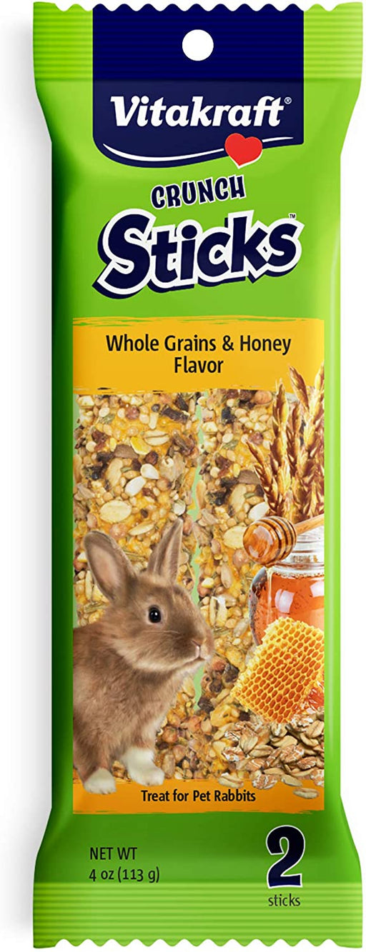 2 count Vitakraft Rabbit Crunch Sticks Whole Grains and Honey