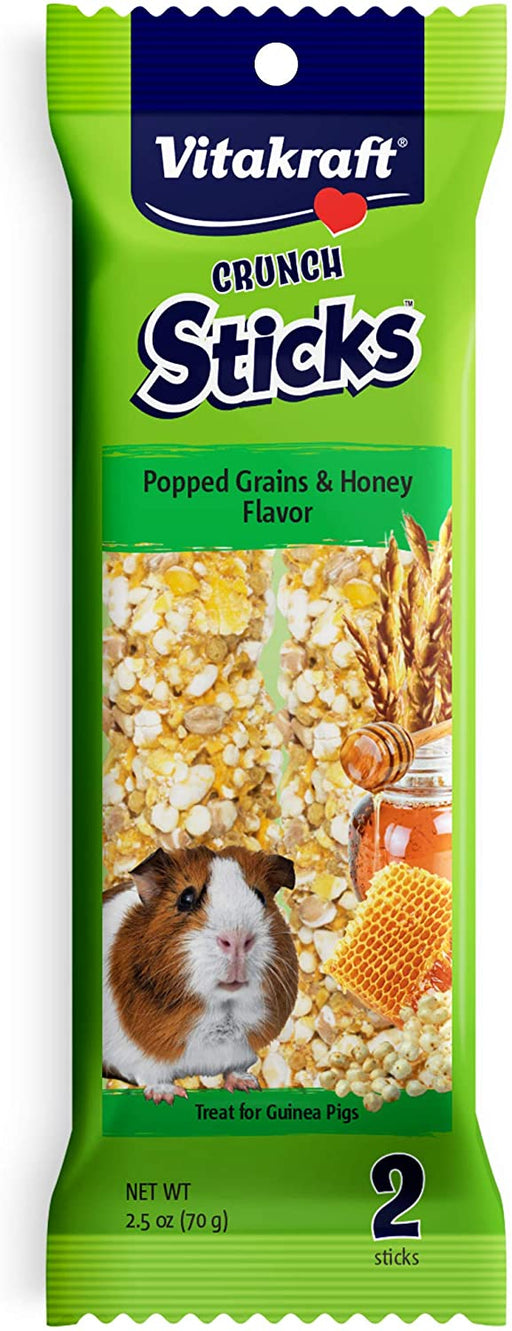 2 count Vitakraft Crunch Sticks with Popped Grains and Honey Guinea Pig Treat