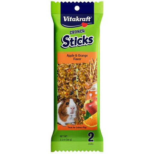 2 count Vitakraft Crunch Sticks Guinea Pig Treats Apple and Orange Flavor