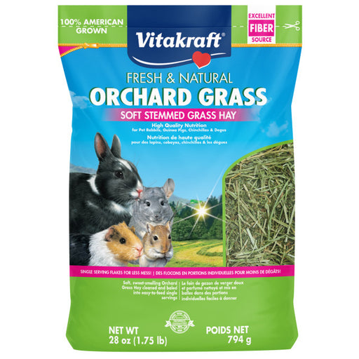 28 oz Vitakraft Orchard Grass Soft Stemmed Grass Hay