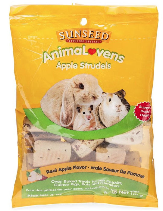 48 oz (12 x 4 oz) Sunseed AnimaLovens Apple Strudels for Small Animals