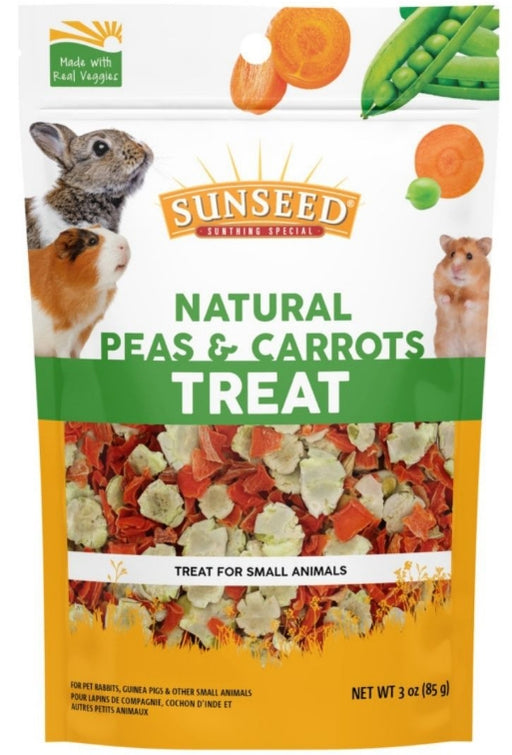 9 oz (3 x 3 oz) Sunseed Peas and Carrots Small Animal Treat