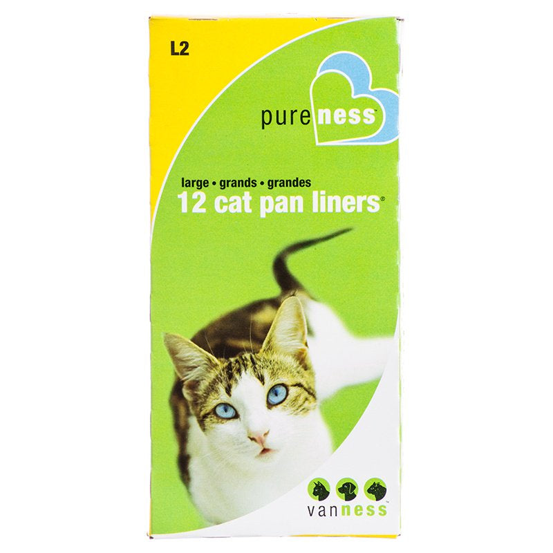 Large - 12 count Van Ness PureNess Cat Pan Liners