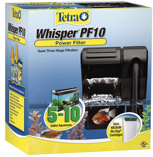 10 gallon Tetra Whisper Power Filter Quiet 3-Stage Filtration for Aquariums