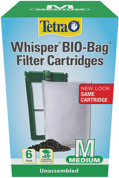 6 count Tetra Whisper Bio-Bag Filter Cartridges for Aquariums Medium