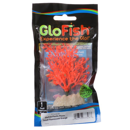 5" tall GloFish Aquarium Plant Orange