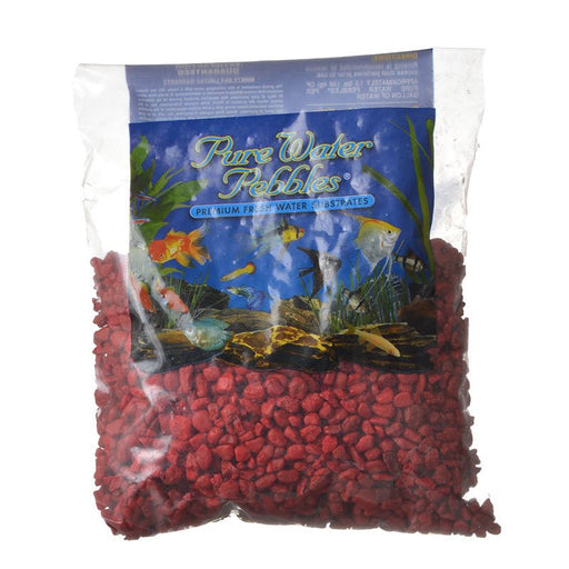 2 lb Pure Water Pebbles Aquarium Gravel Currant Red