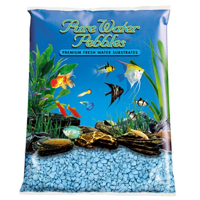 25 lb Pure Water Pebbles Aquarium Gravel Heavenly Blue