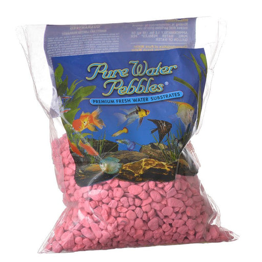 2 lb Pure Water Pebbles Aquarium Gravel Neon Pink
