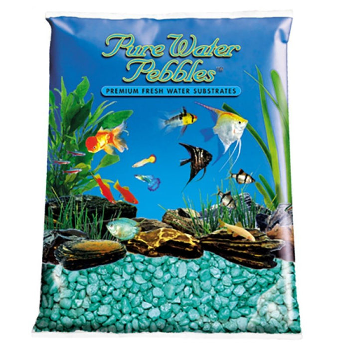 25 lb Pure Water Pebbles Aquarium Gravel Emerald Green Frost