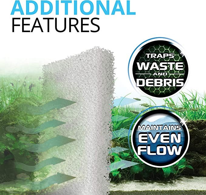 8 count (4 x 2 ct) Fluval Foam Filter Block for 406