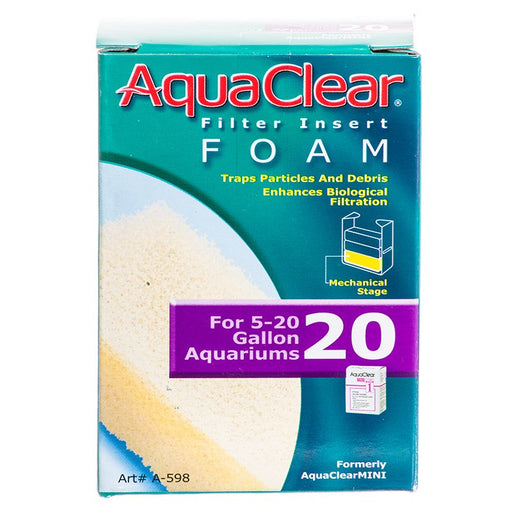 20 gallon - 1 count AquaClear Filter Insert Foam for Aquariums
