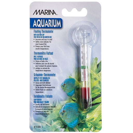 1 count Marina Aquarium Floating Thermometer w/ Suction Cup