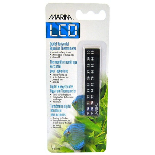 1 count Marina LCD 0.6" Long Digital Horizontal Aquarium Thermometer 68 to 86&deg; F