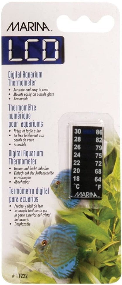 1 count Marina LCD 1.75" Long Digital Aquarium Thermometer 64 to 86&deg; F