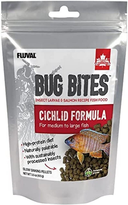 3.5 oz Fluval Bug Bites Cichlid Formula for Medium-Large Fish