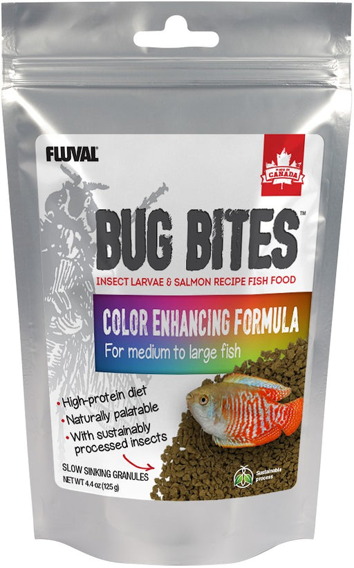 4.4 oz Fluval Bug Bites Color Enhancing Formula for Medium-Large Fish