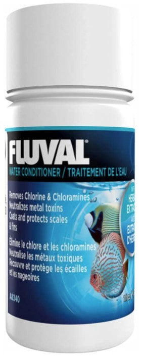 1 oz Fluval Aqua Plus Tap Water Conditioner with Herbal Extracts to Reduce Stress for Aquariums