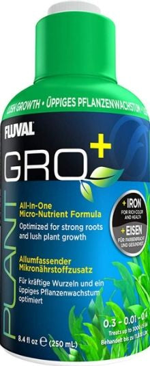 8.4 oz Fluval Grow + All in One Micro Nutrients Formula Lush Plant Growth for Aquariums