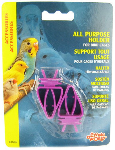 2 count Living World All Purpose Holder for Bird Cages