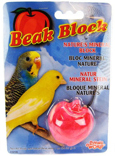1 count Living World Beak Block with Minerals Apple