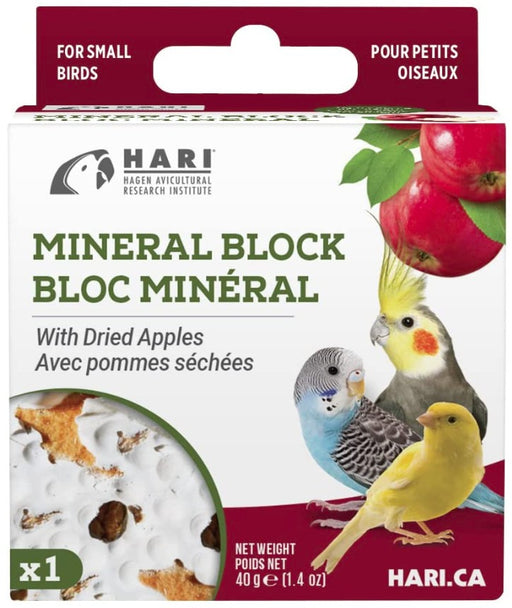 1.4 oz HARI Dried Apple Mineral Block for Small Birds