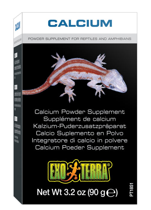 19.2 oz (6 x 3.2 oz) Exo Terra Calcium Powder Supplement for Reptiles and Amphibians