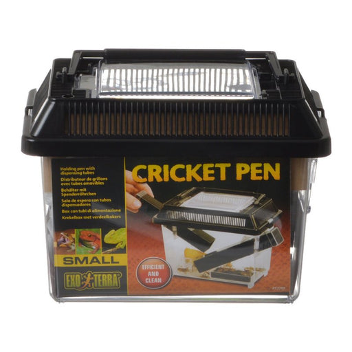 Small - 1 count Exo Terra Cricket Pen Holds Crickets with Dispensing Tubes for Feeding Reptiles