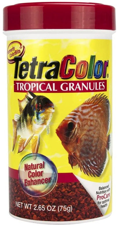 15.9 oz (6 x 2.65 oz) Tetra Color Tropical Granules Fish Food with Natural Color Enhancers