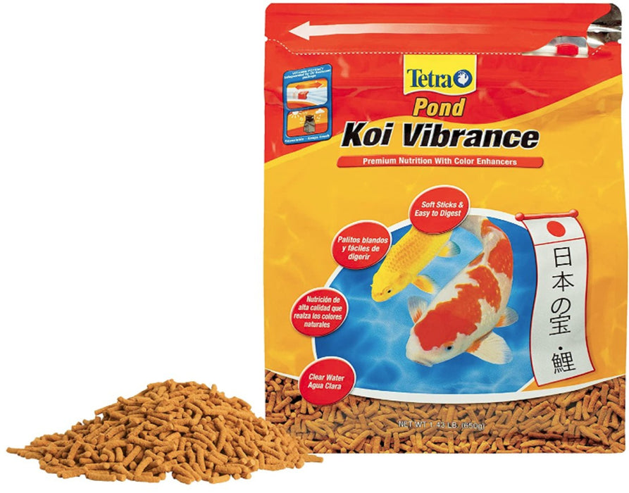 1.43 lb Tetra Pond Koi Vibrance Koi Food Premium Nutrition with Color Enhancers