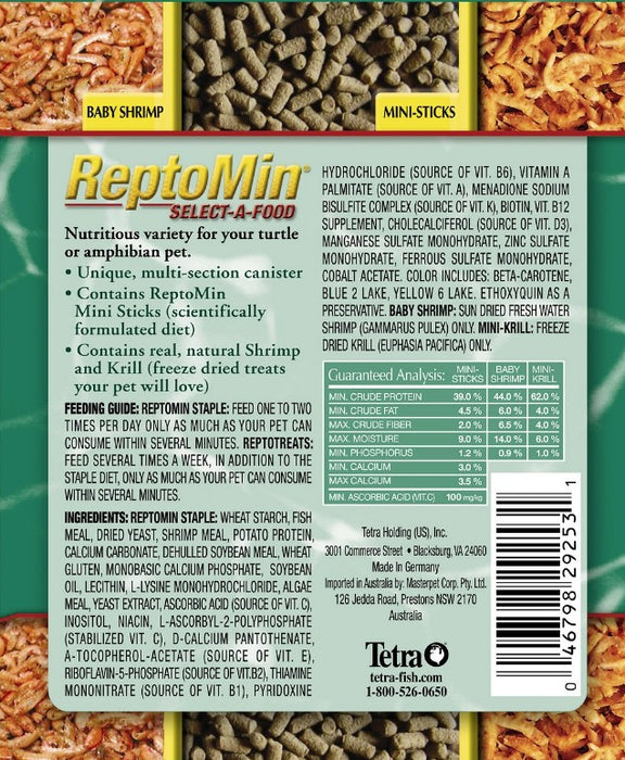 1.55 oz Tetrafauna ReptoMin Select-A-Food