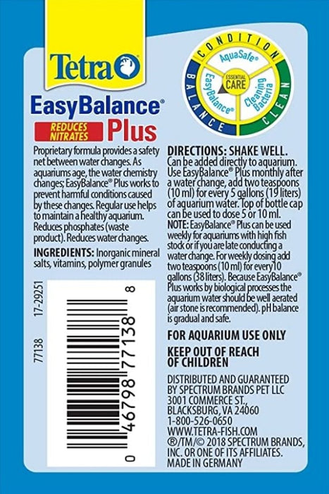 8.45 oz Tetra Easy Balance Plus Reduces Nitrates with Nitraban for Aquariums